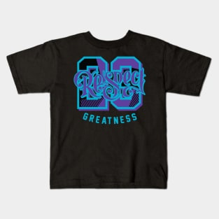 Respect Greatness Aqua Retro Sneakerhead Kids T-Shirt